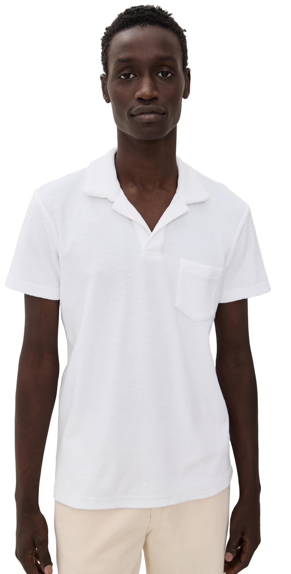 Orlebar Brown Terry Polo T-shirt In White