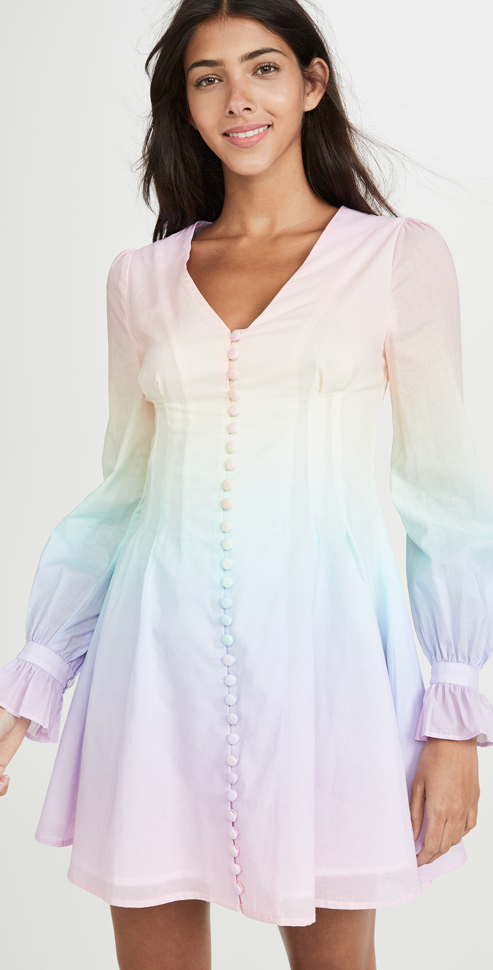 mesh sleeve dress black