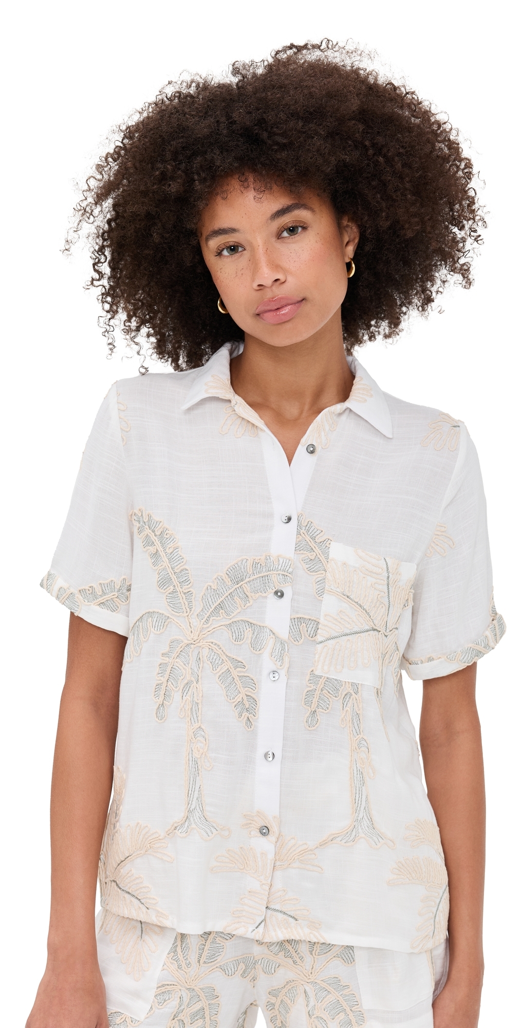 Palmacea Maya Amazonia Sage Shirt Amazonia Sage In White