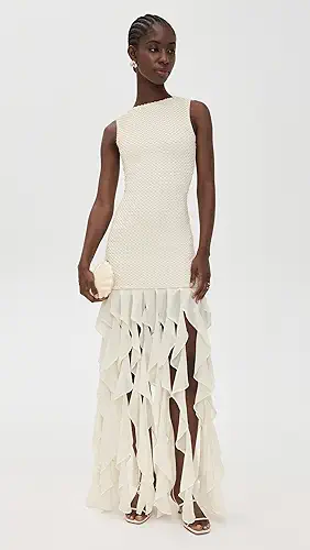 PatBO Gavea Mesh Maxi Dress