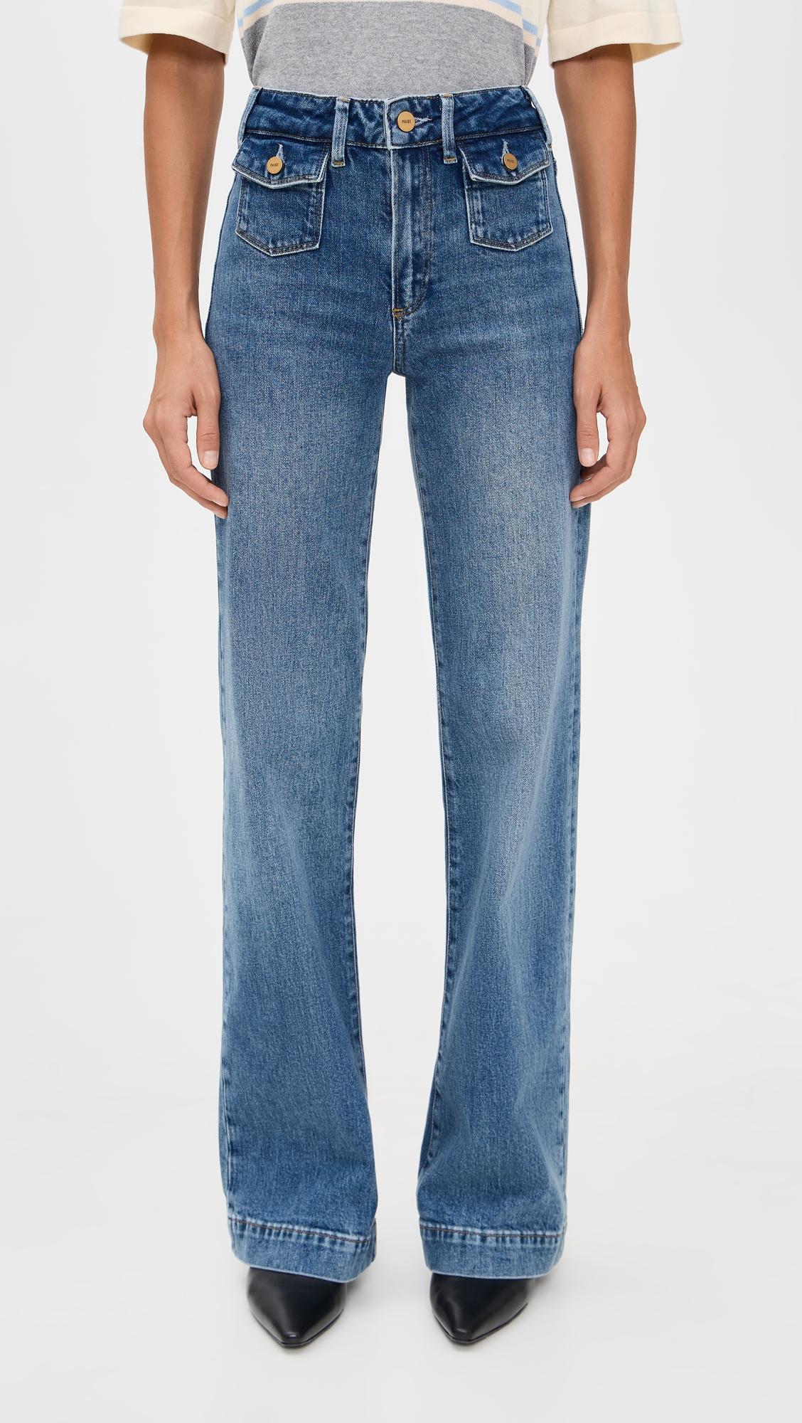 PAIGE Leenah Jeans with Mini Patch Pockets thumbnail