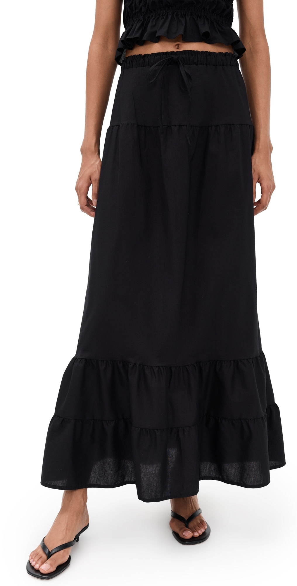 Peixoto Riley Maxi Skirt Black In Black