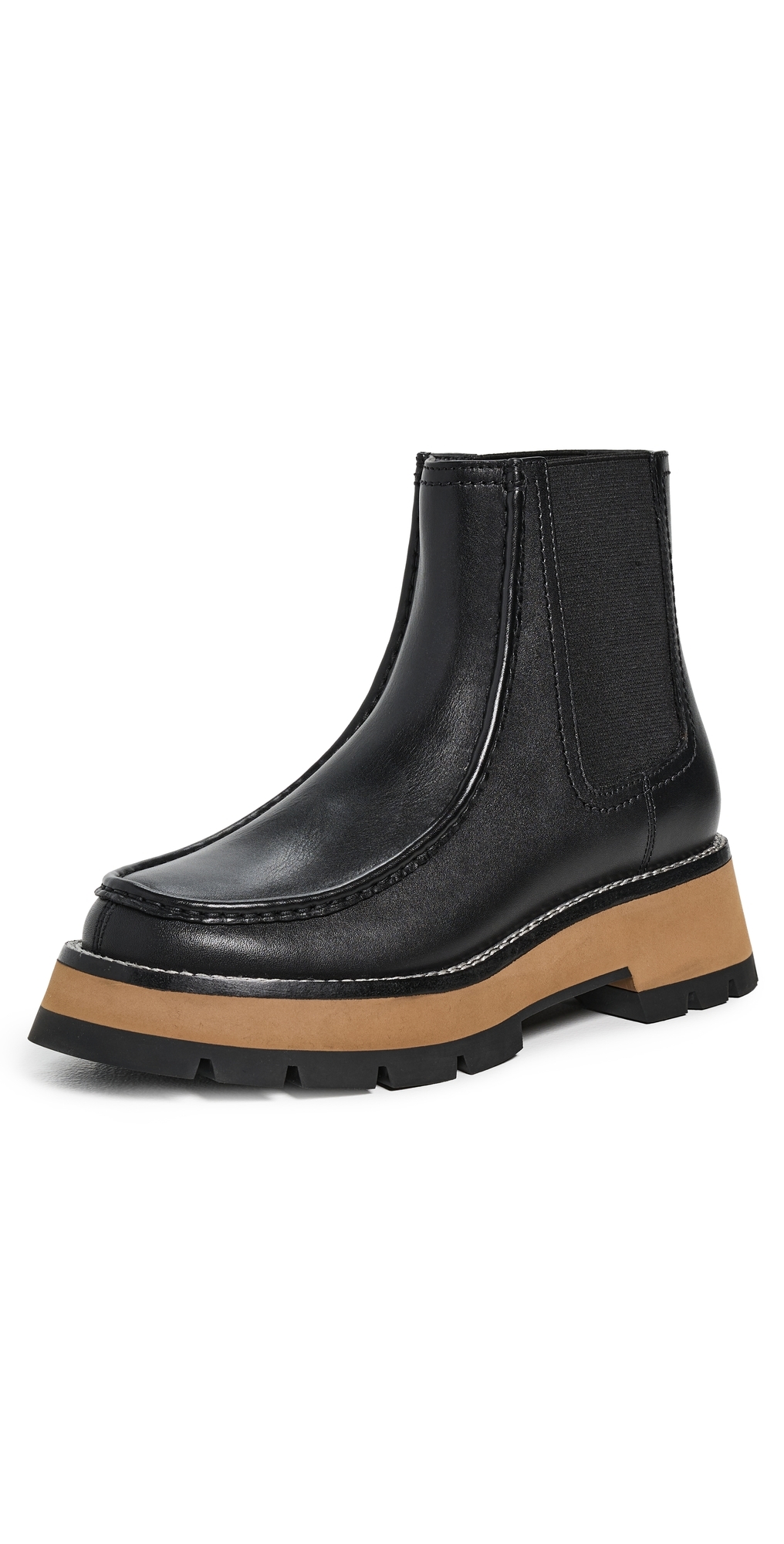 3.1 Phillip Lim Kate Lug Sole Platform Chelsea Boot In Black