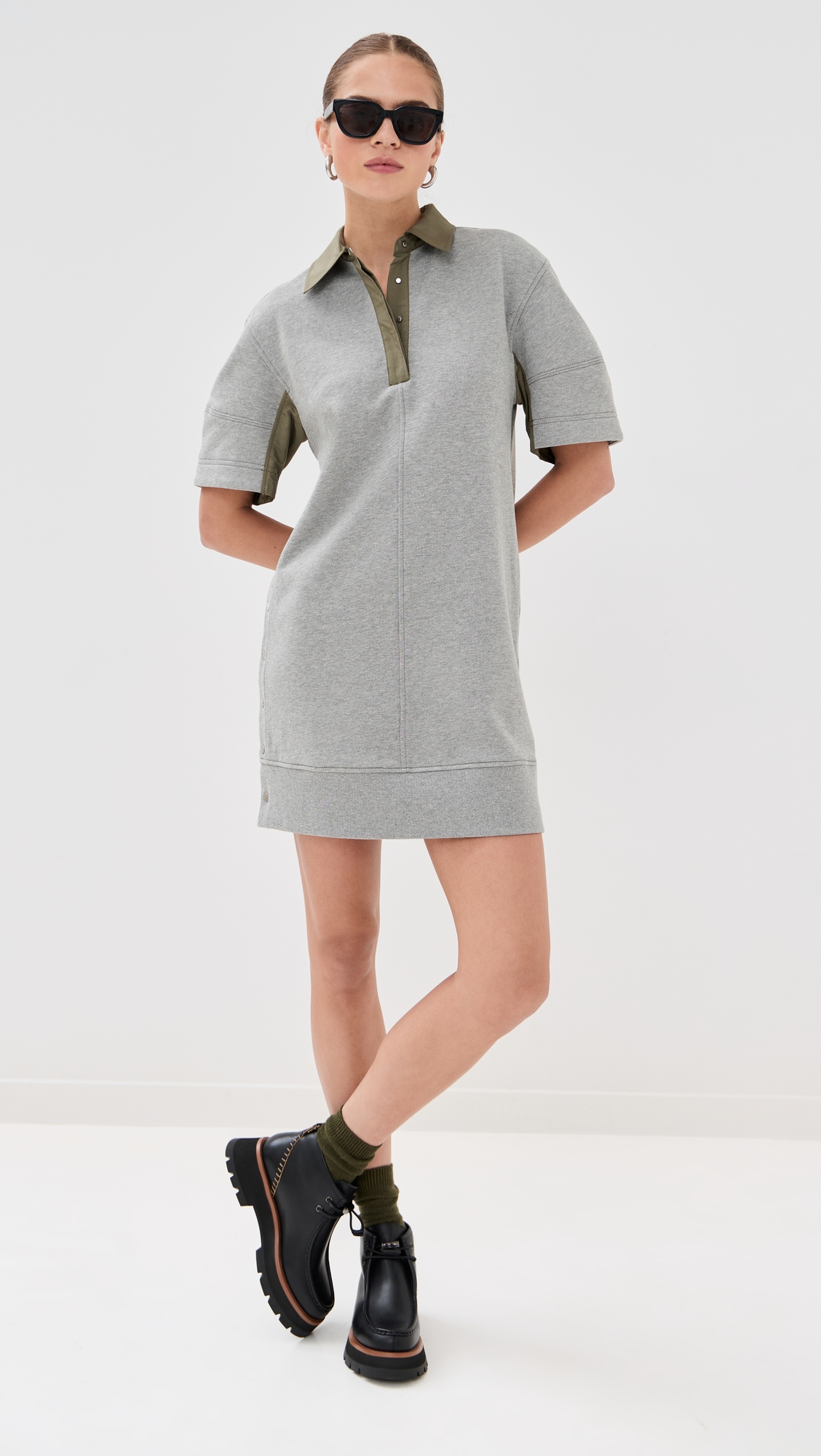 3.1 Phillip Lim Polo Dress with Ripstop Combo