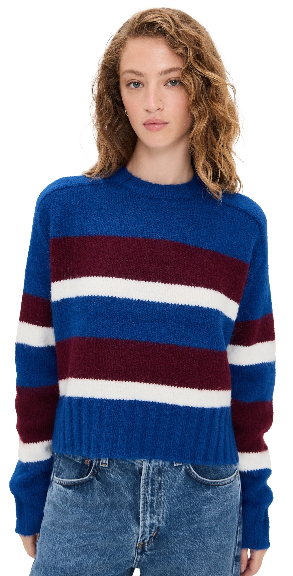 Pistola Denim Adina Sweater Azure Claret Stripe In Multi