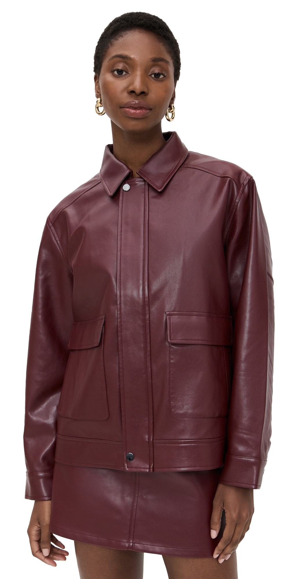 Pistola Valerie Biker Jacket Cabernet In Burgundy