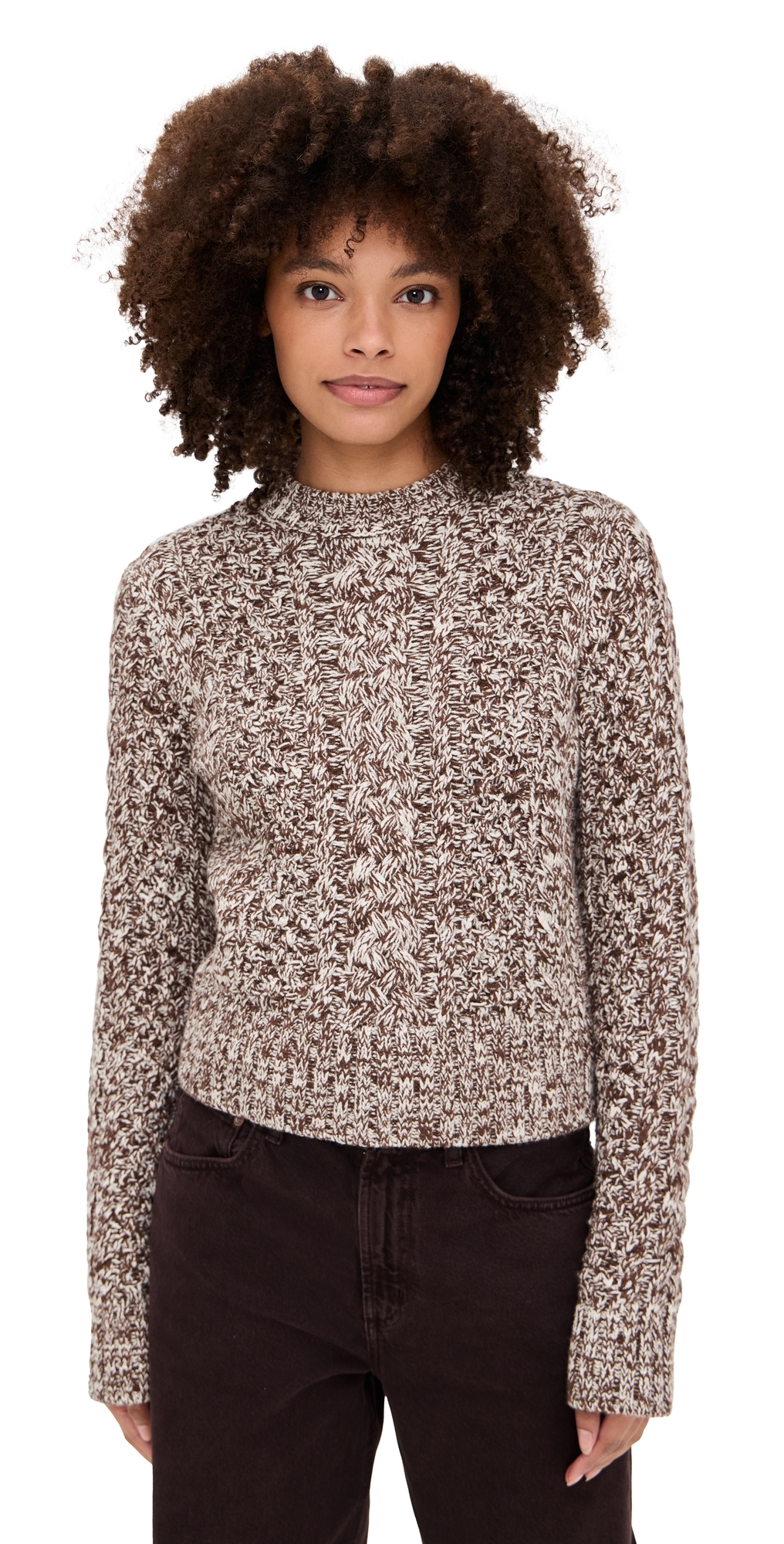 Pistola Denim Quinn Sweater Chocolate Marl In Brown