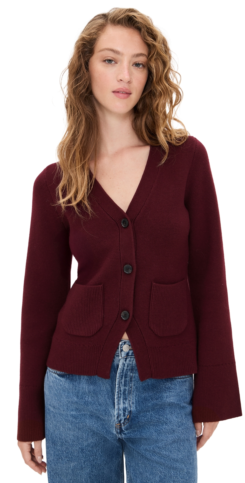 Pistola Denim Aeron Cardigan Claret In Burgundy