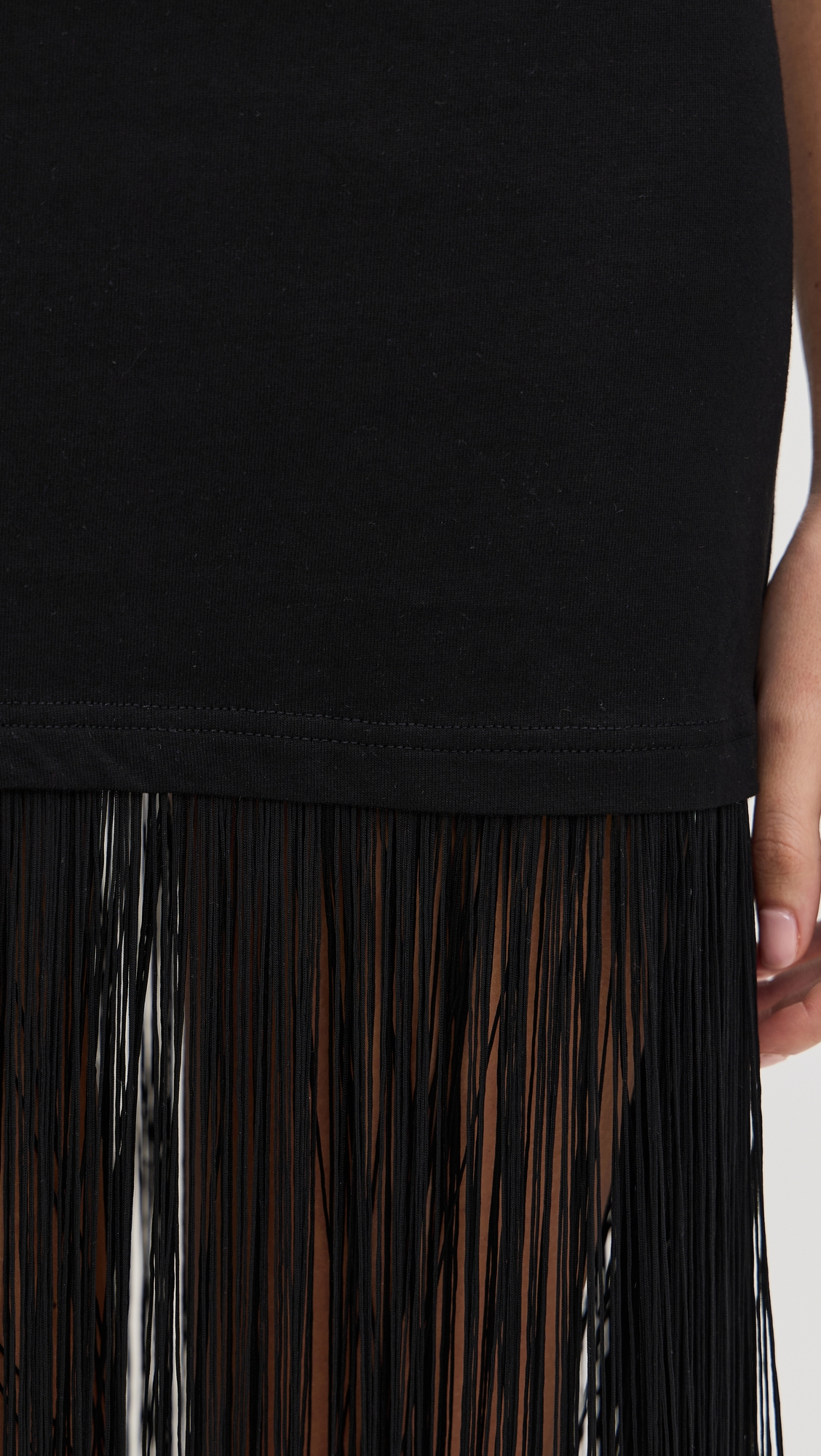 Pixie Market Fringe Cotton Tee Dress thumbnail