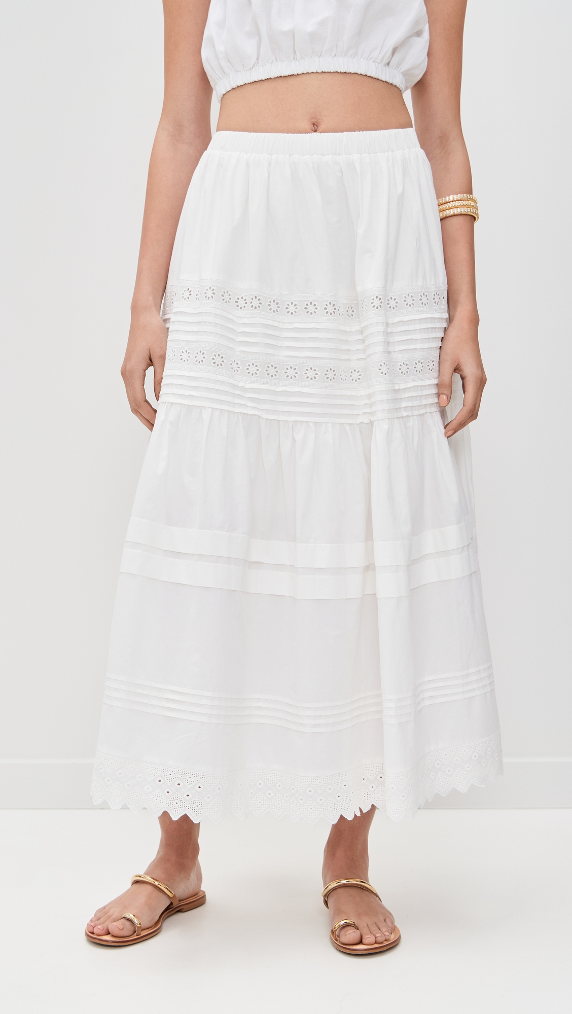 Pixie Market Cotton Eyelet Skirt