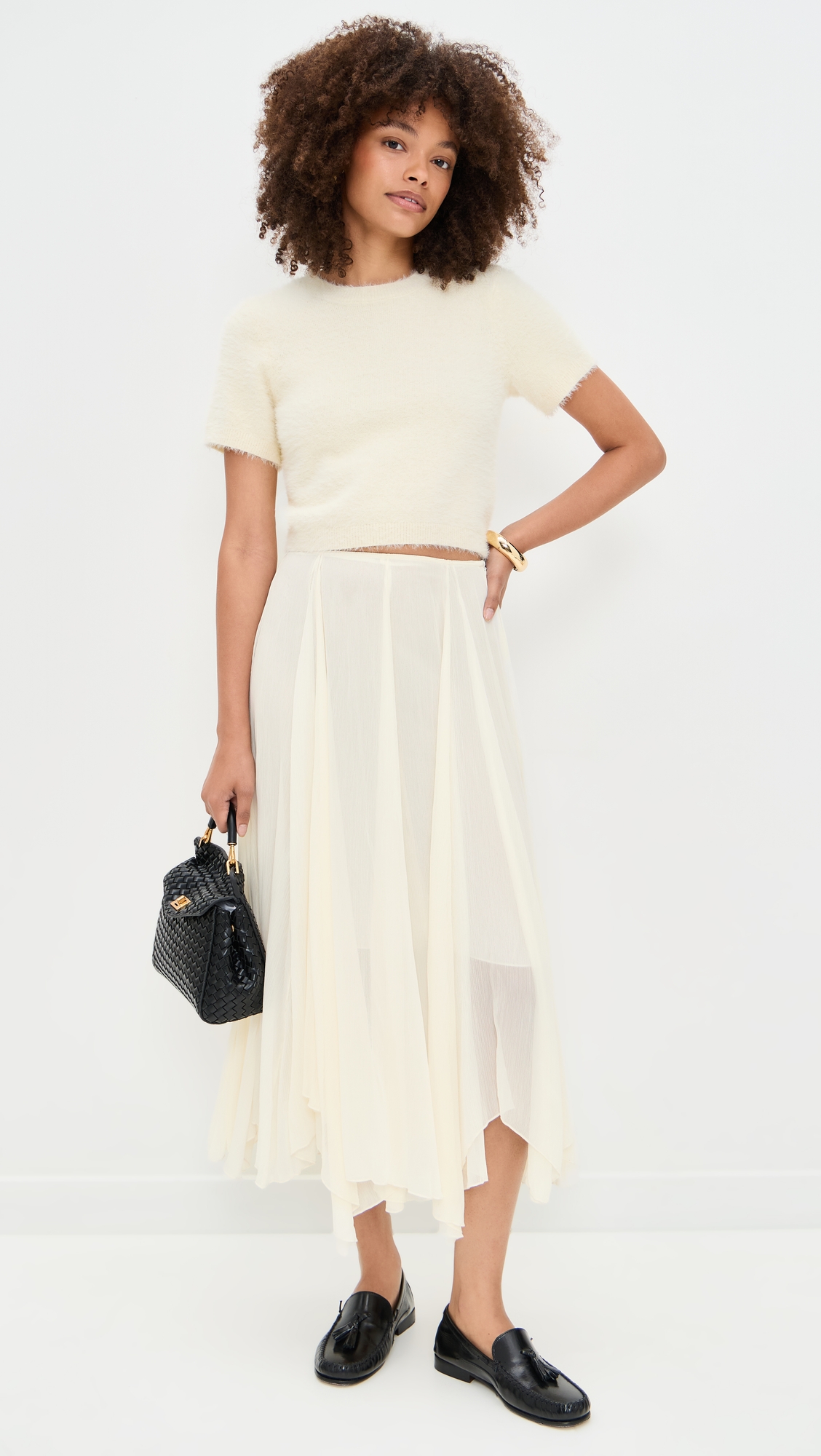 Pixie Market Asymmetric Midi Layered Skirt