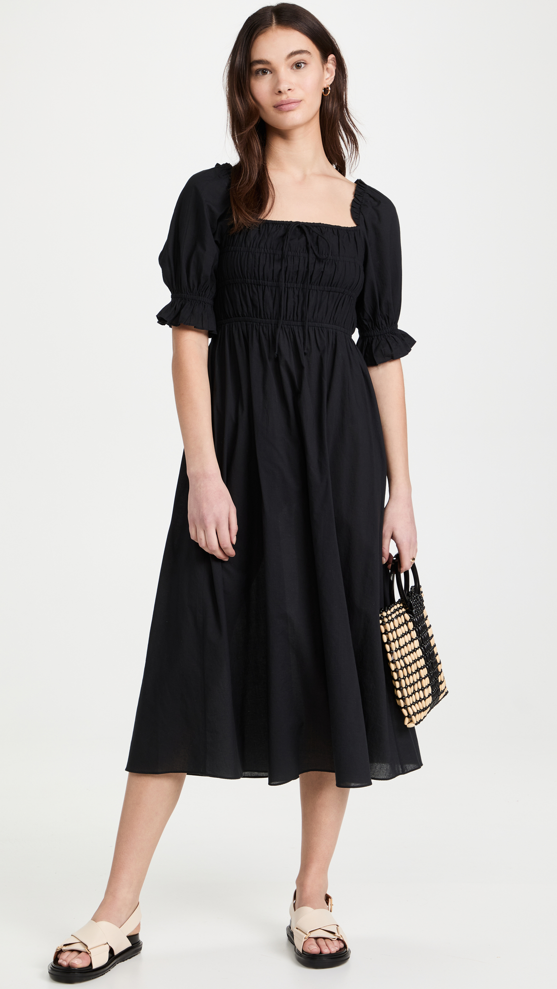Playa Lucila Smocked Short Sleeve Dress thumbnail