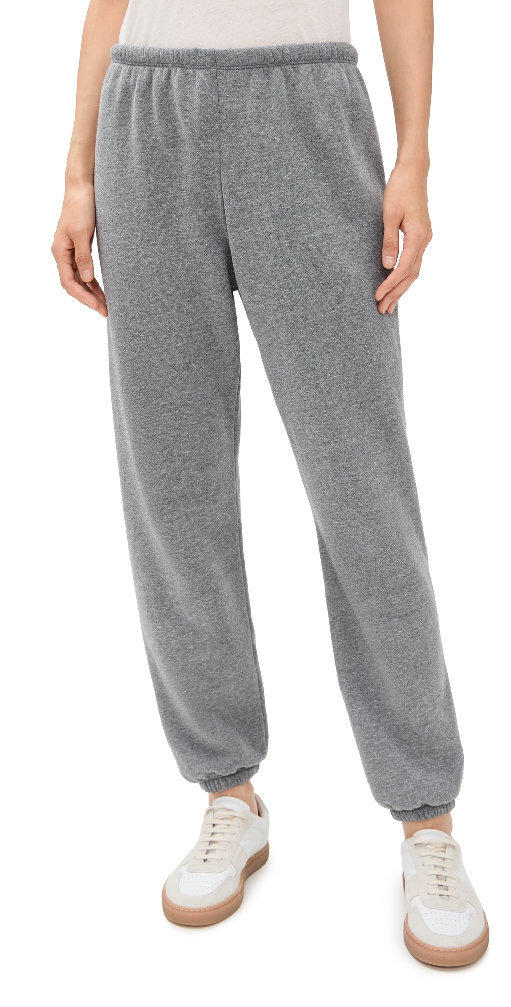 Perfectwhitetee Stevie Fleece Easy Sweatpants Dark Heather Grey In Gray