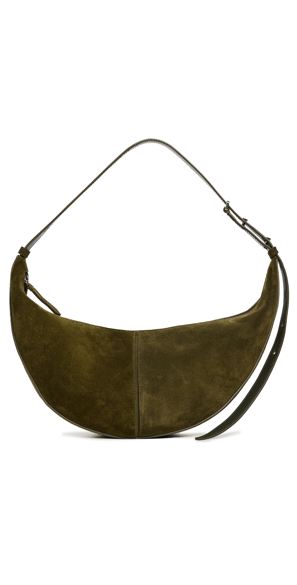 Proenza Schouler Slide Bag In Soft Suede Olive In Olive