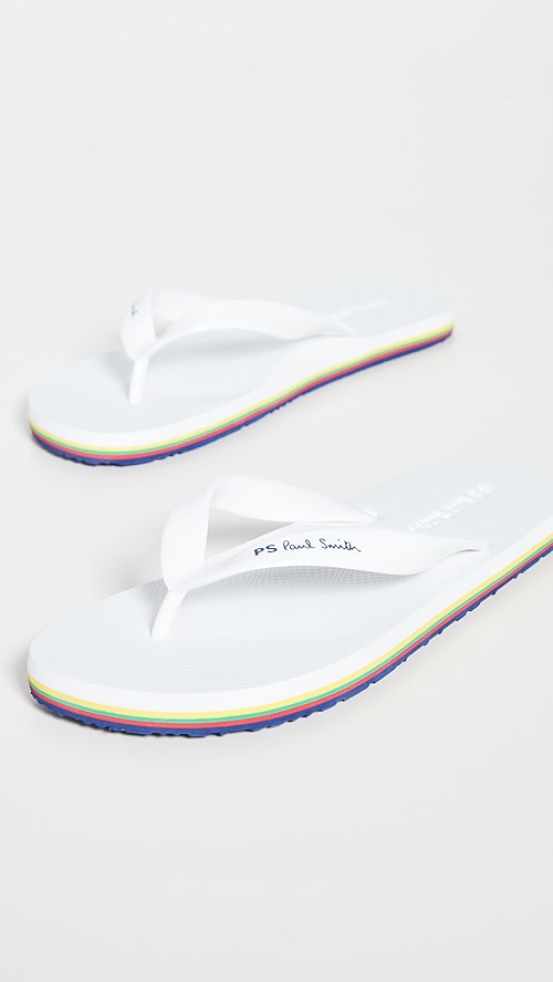 Paul smith flip flops white clearance