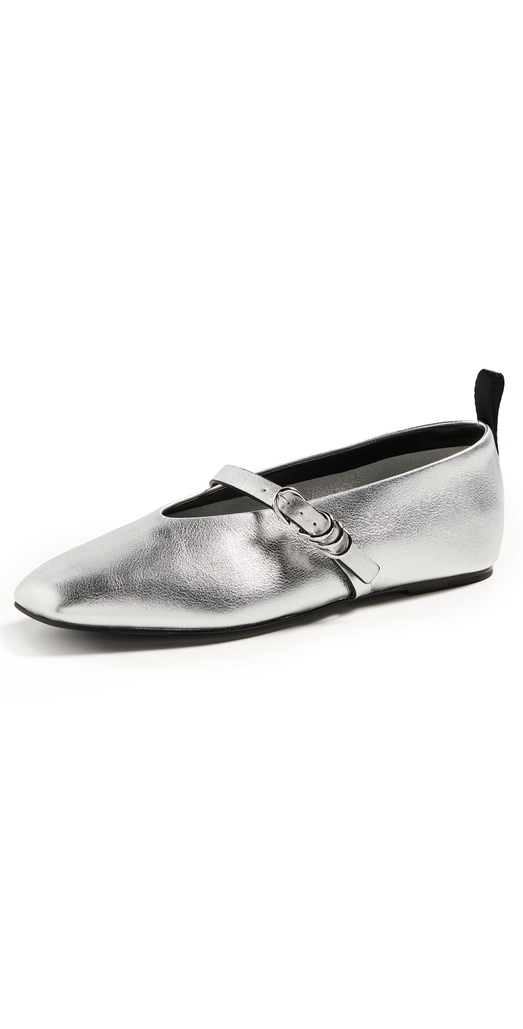 Rag & Bone Silver Spire Mary Jane Ballerina Flats In Slvr