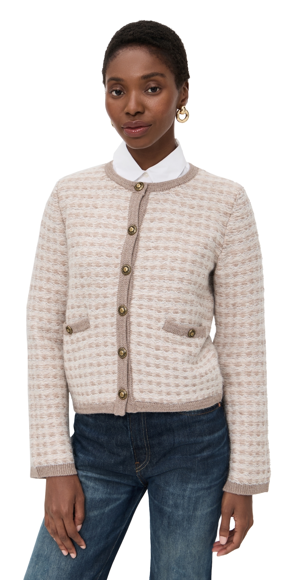 Rag & Bone Robyn Cardigan Oatmeal Multi In Neutral