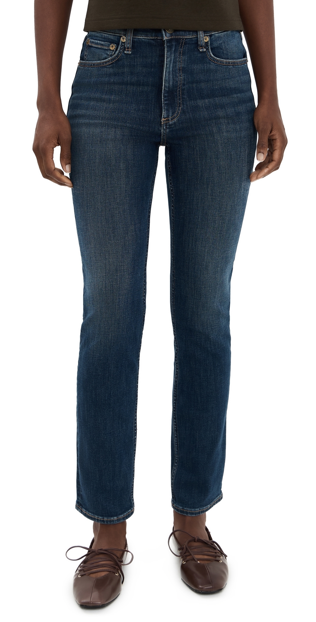Rag & Bone Flexi Wren Full Slim Jeans Crltn In Blue