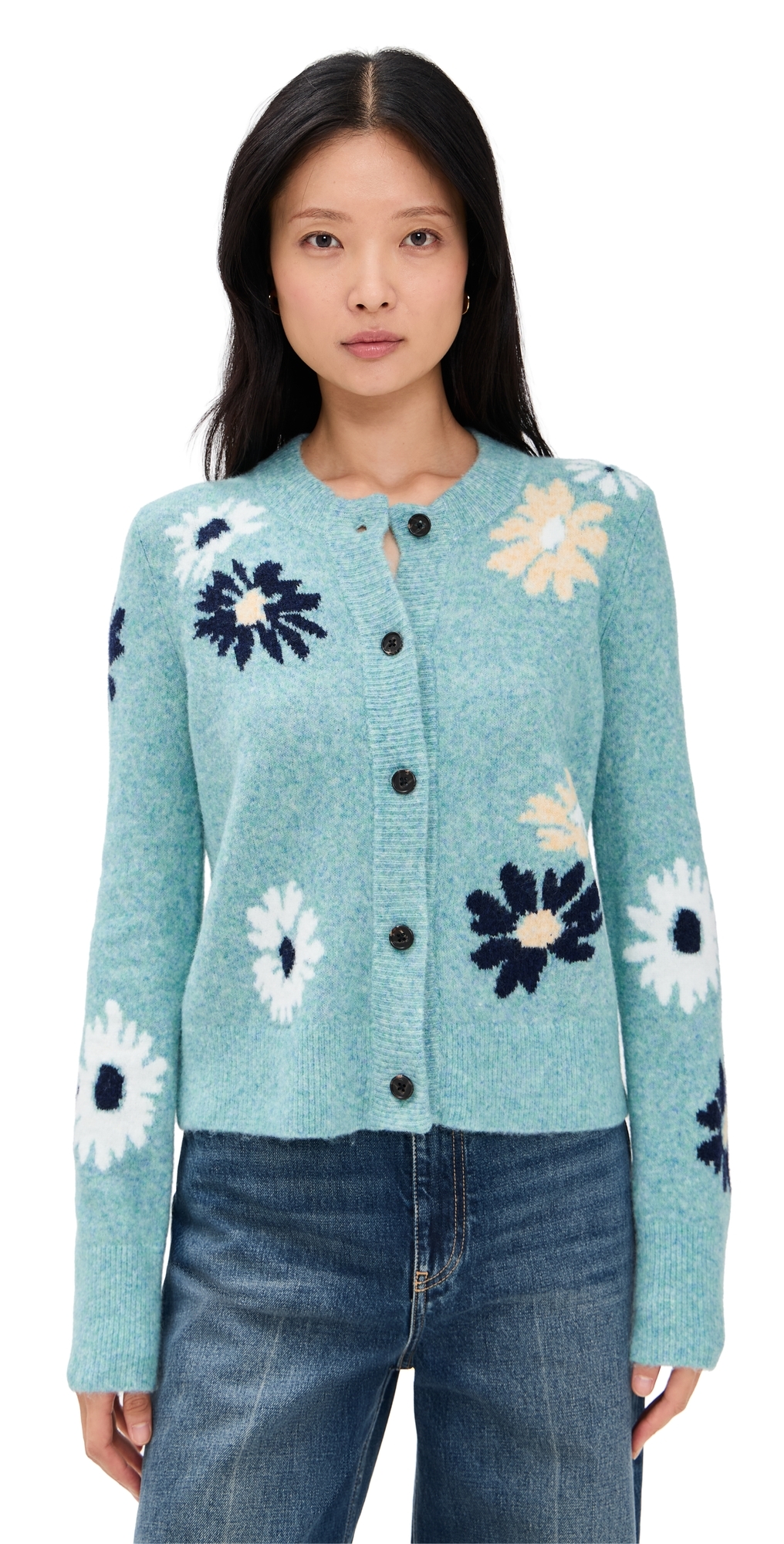 Rails Millie Cardigan Heather Teal In Animal Print