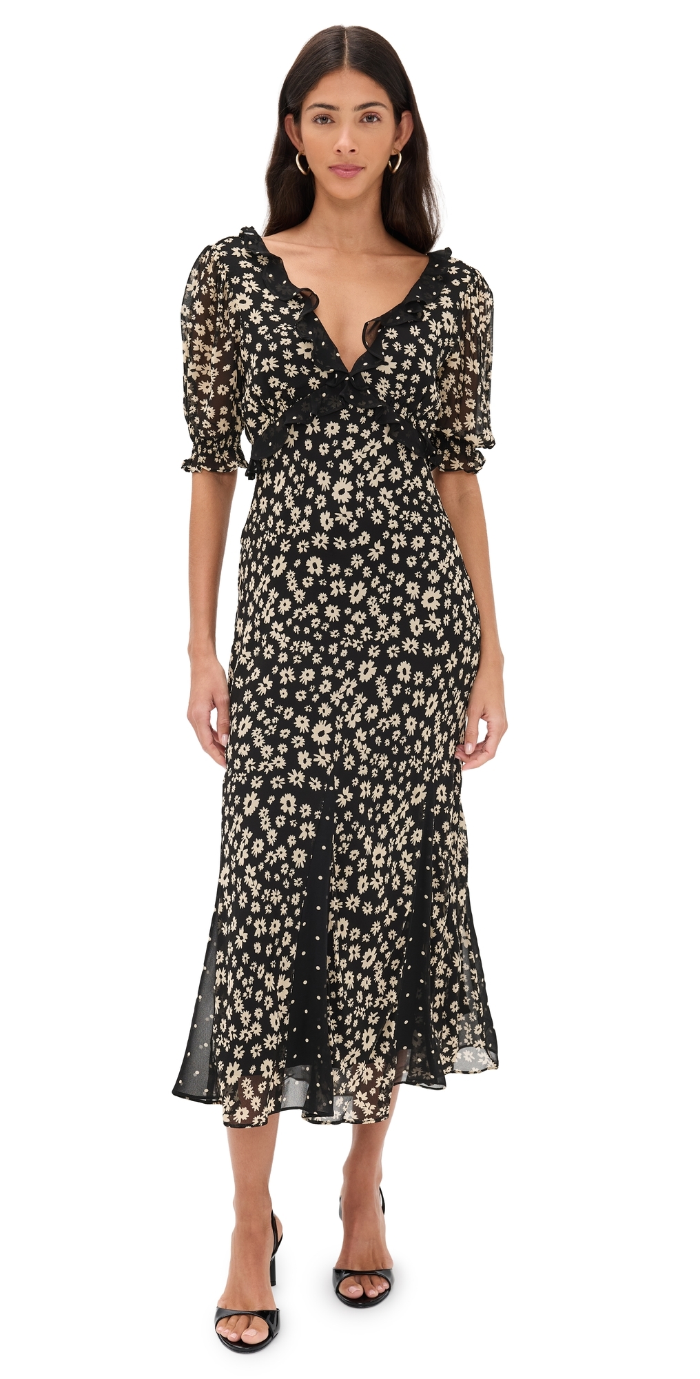 Rails Annmarie Dress Daisy Dot Combo In Black