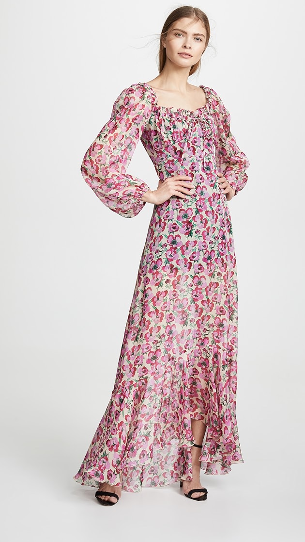 gold sequin dress with train