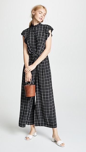 Rebecca taylor plaid jumpsuit Clearance