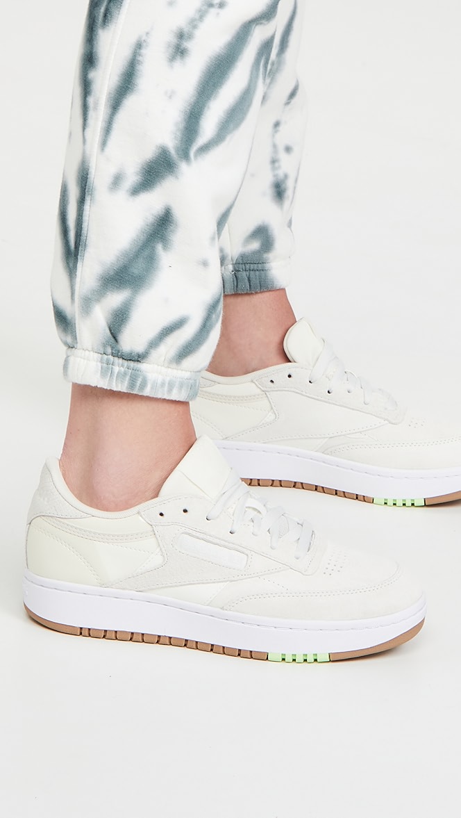 Reebok club c double sneakers in chalk Clearance