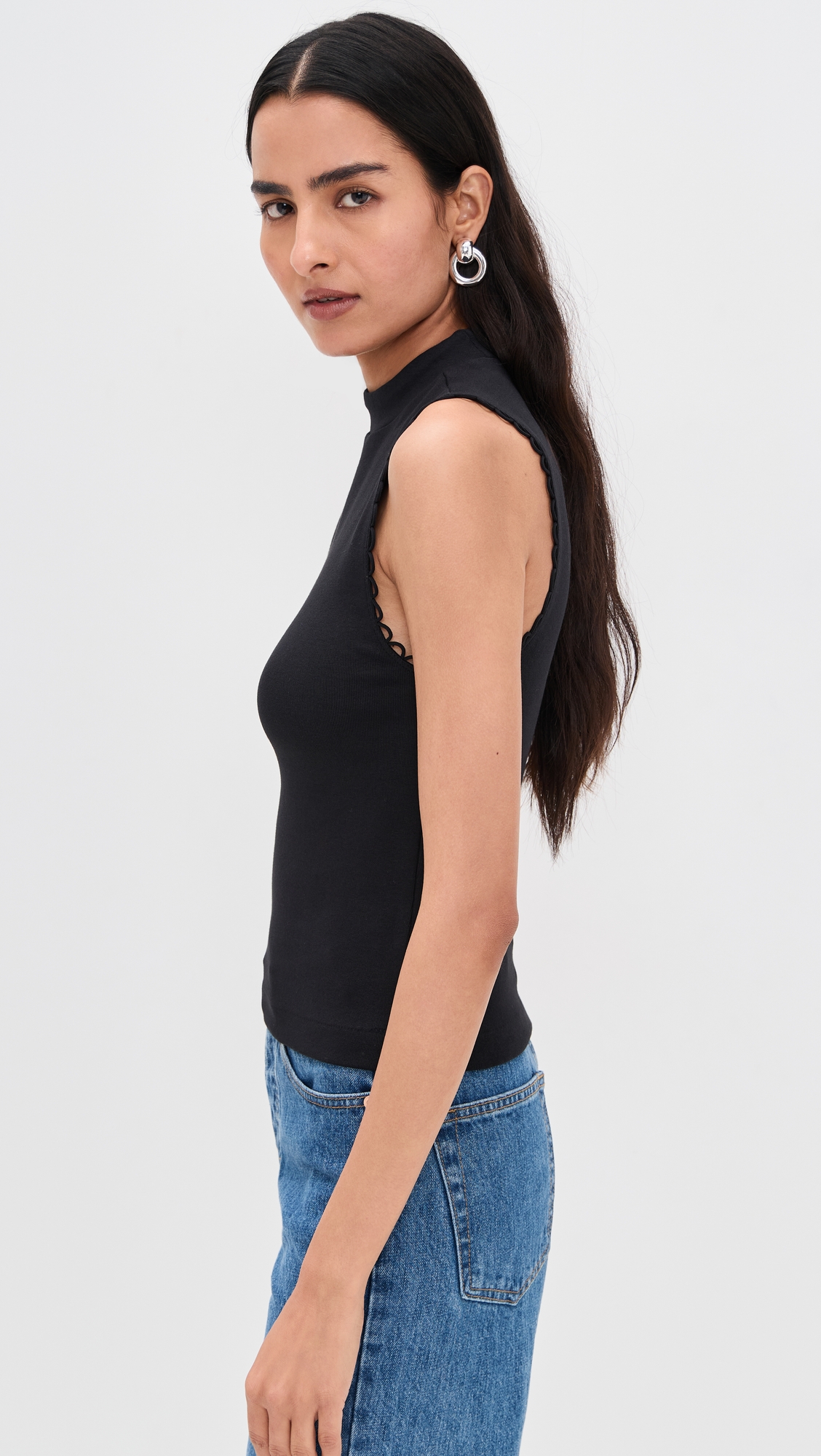 RE/DONE Mock Neck Scallop Tank thumbnail