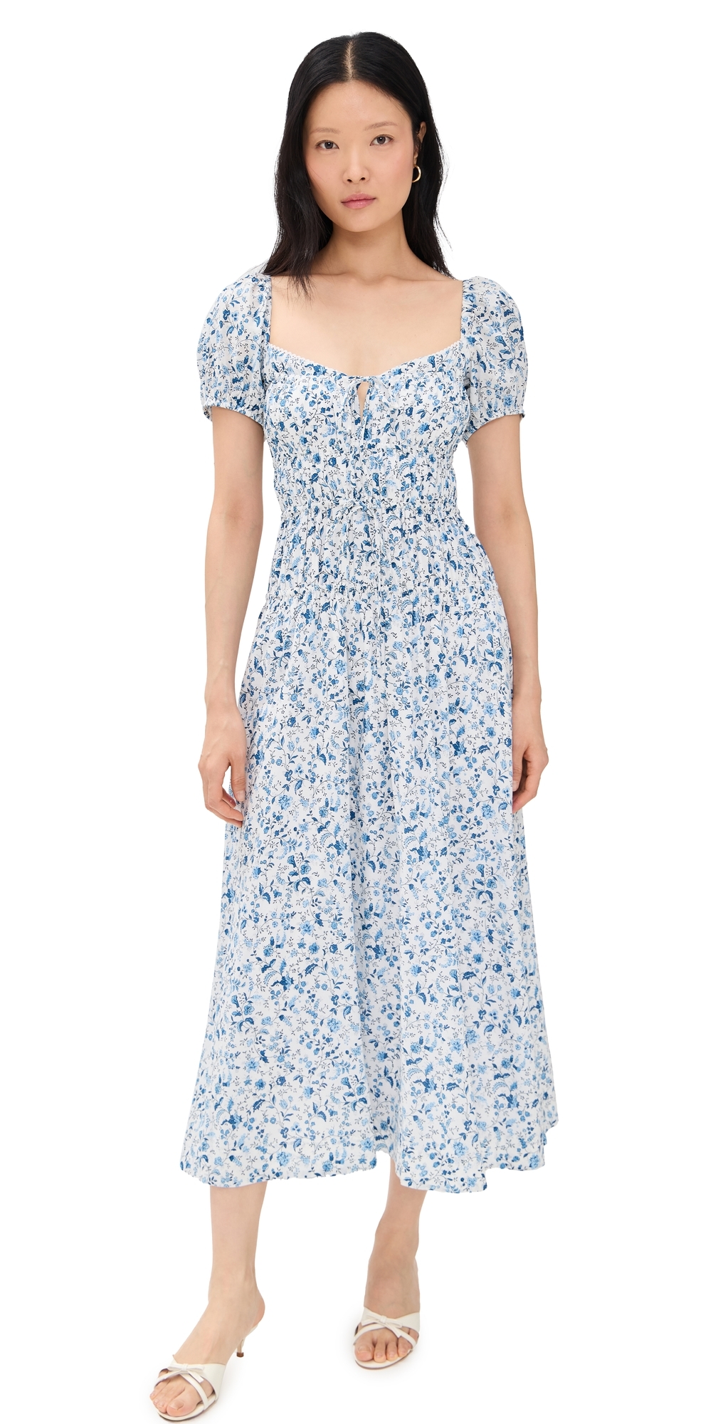 Reformation Rhett Dress Nile Voile In Nile Voile
