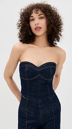 Reformation Kamila Denim Top