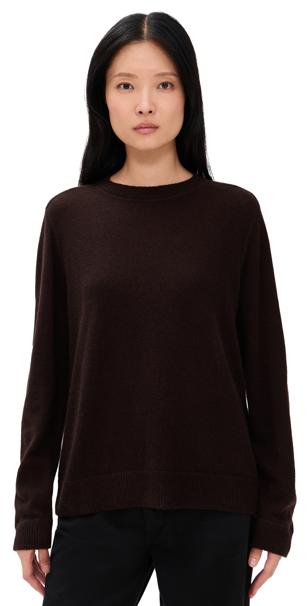 Reformation Cashmere Boyfriend Sweater Mole In Brown