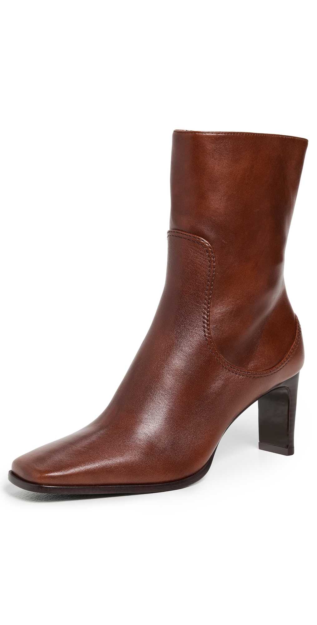 Reformation Claudette Ankle Boots Cavalier Leather In Brown