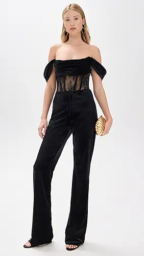Retrofête Leni Velvet Lace Jumpsuit
