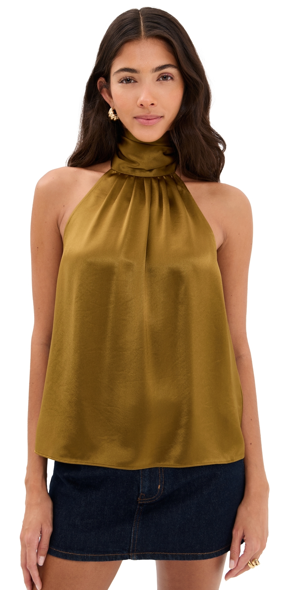 Retroféte Martina Top Ochre In Brown