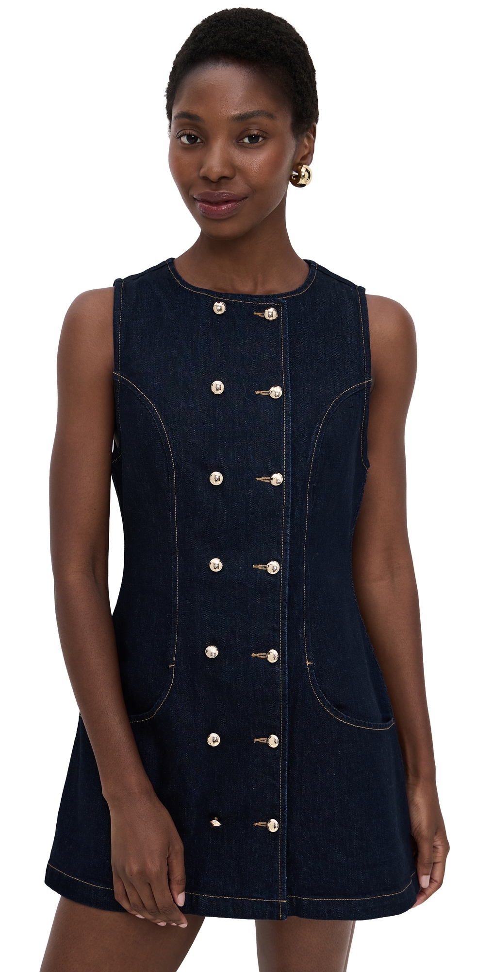 Retroféte Hanna Dress Indigo Rinse In Blue