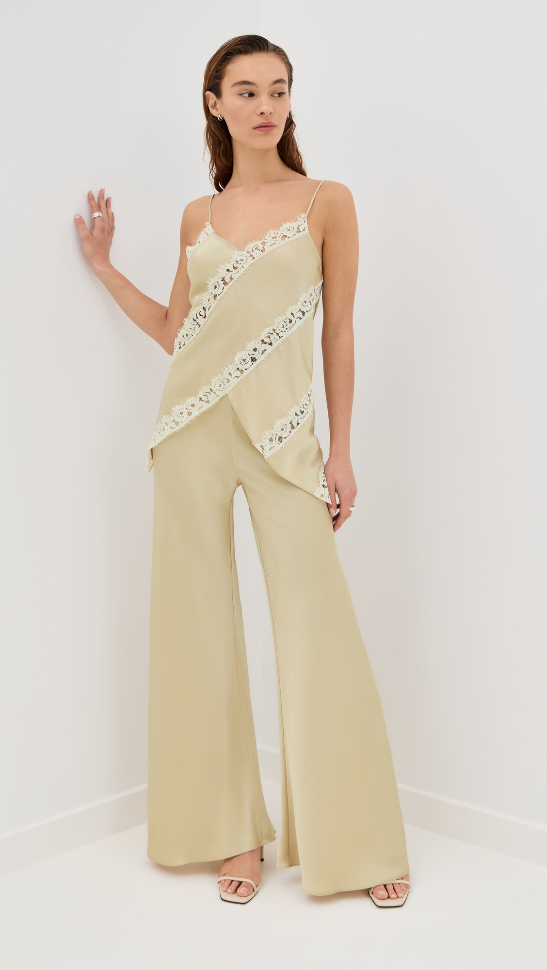 Rosetta Getty Bias Cut Wide Leg Pants