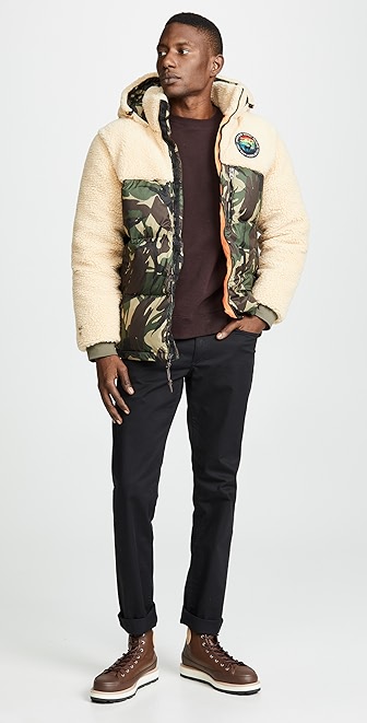 ralph lauren paneled down hoodie