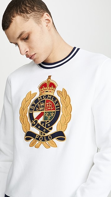 polo ralph lauren crest crew neck sweatshirt