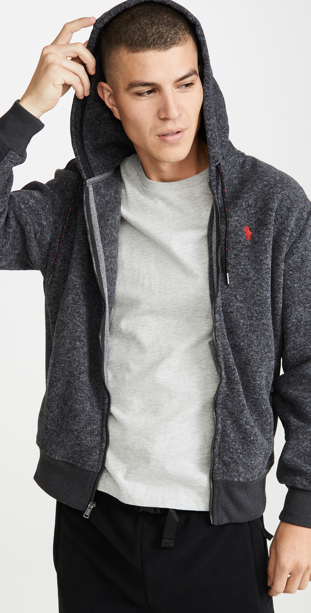 polar zip hoodie