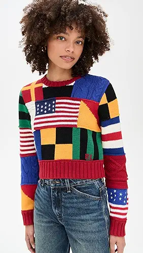 Polo Ralph Lauren Cotton Flag Pullover Sweater