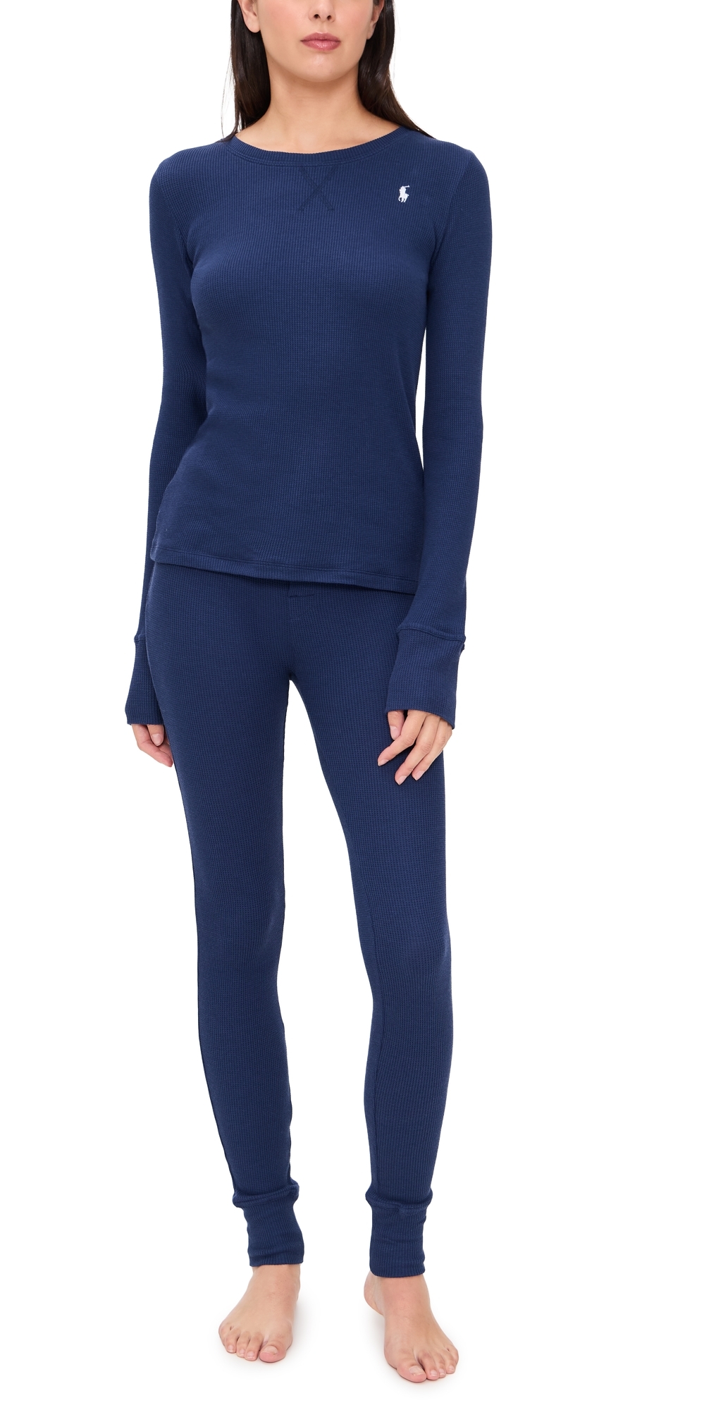 Polo Ralph Lauren Henley & Joggers Set Navy In Blue