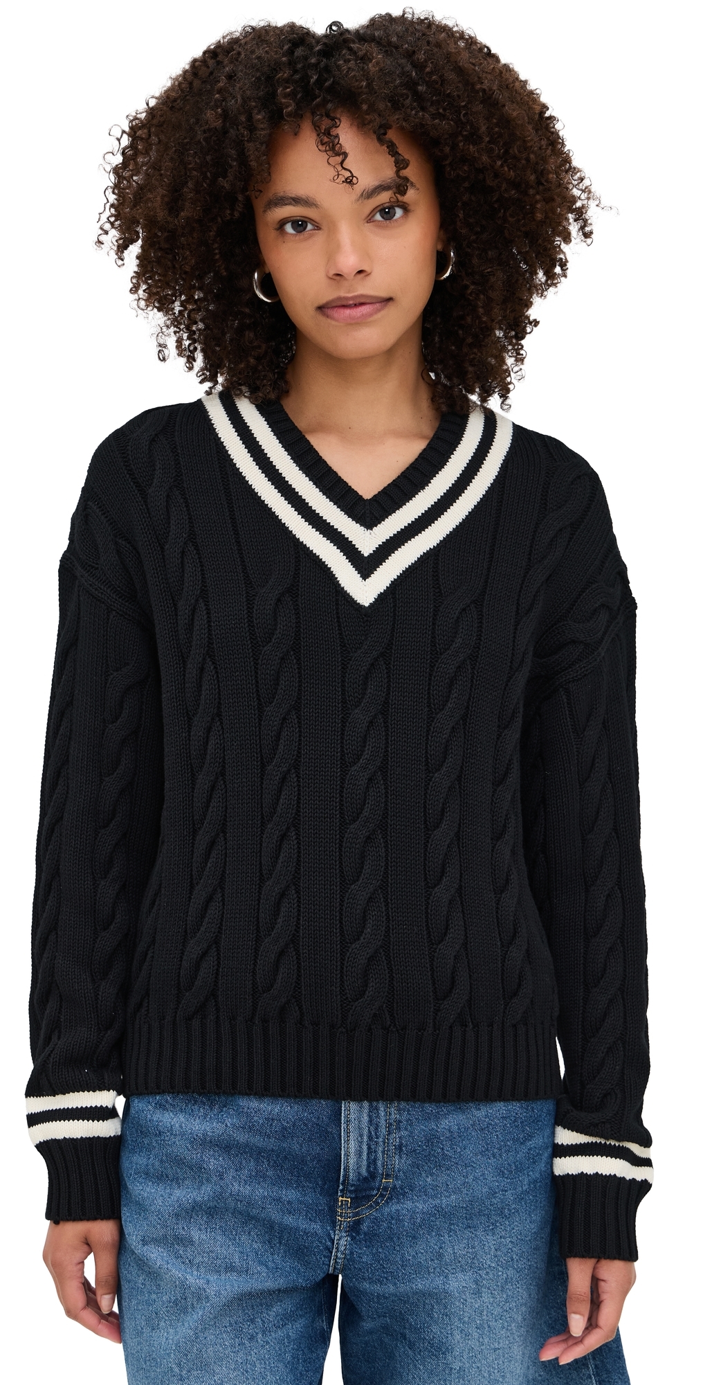 Polo Ralph Lauren Aran-knit Cotton Cricket Sweater