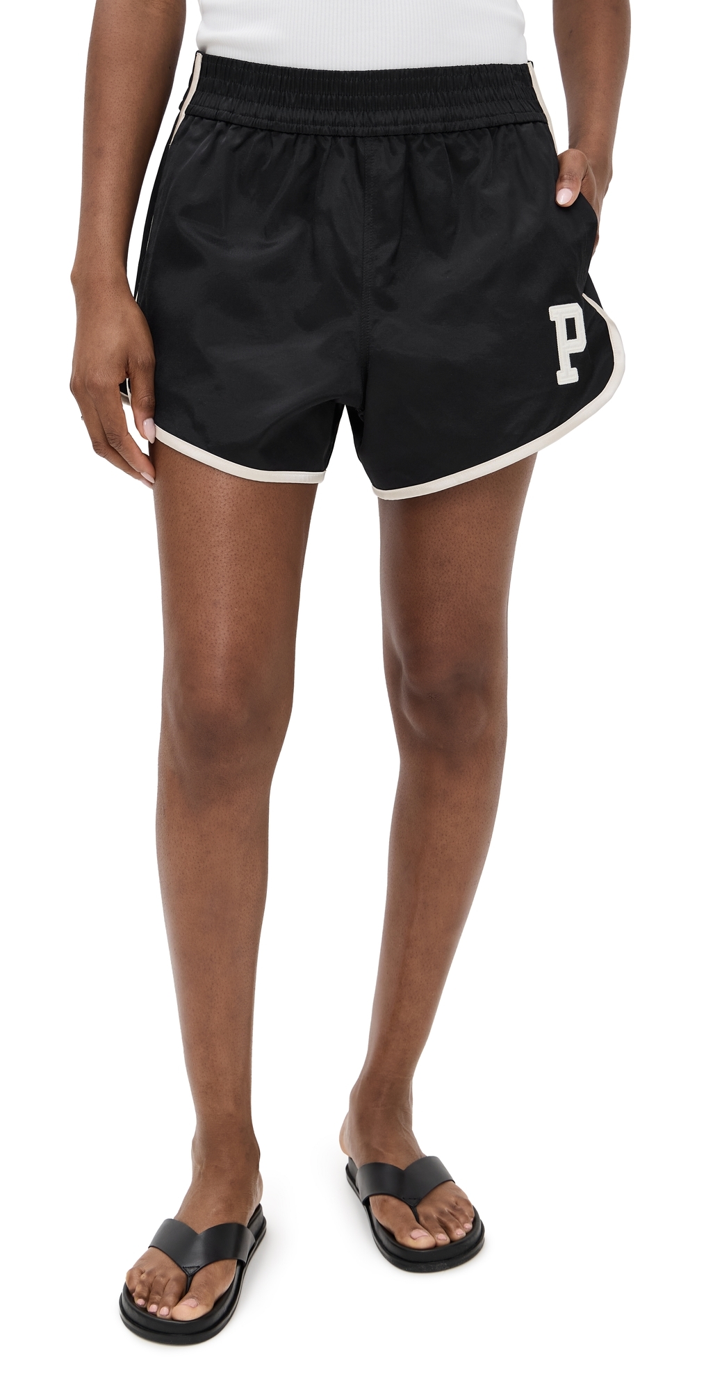 Polo Ralph Lauren Sateen Logo Shorts In Black
