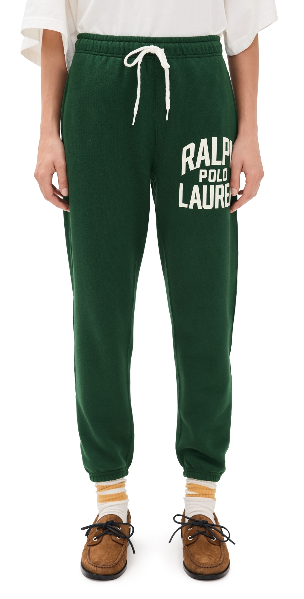 Polo Ralph Lauren Womens Northwest Pine Branded Elasticated-waist Cotton-blend Jogging Bottoms In Green