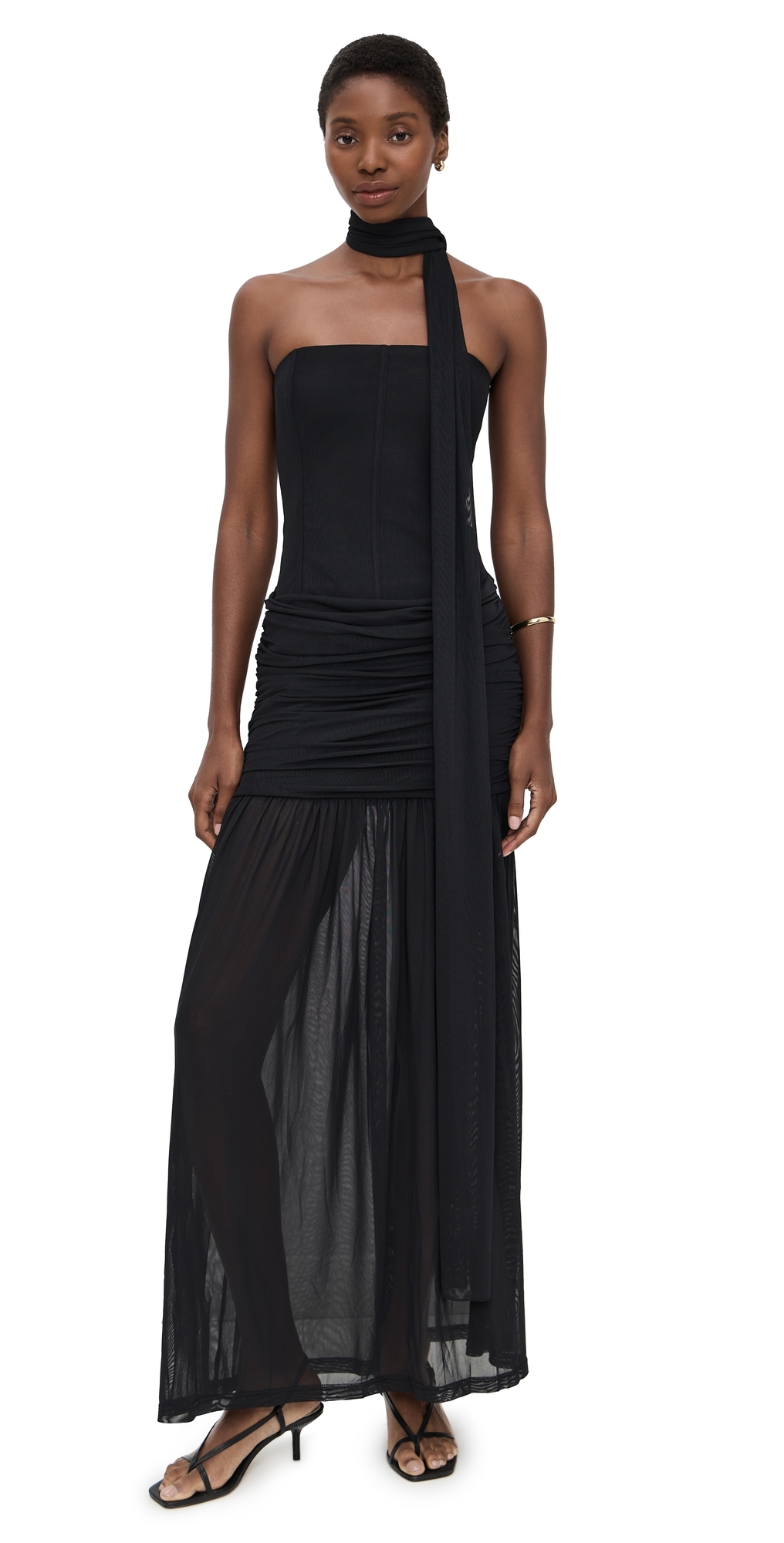 Runaway The Label Lillie Corset Maxi Dress Black In Black