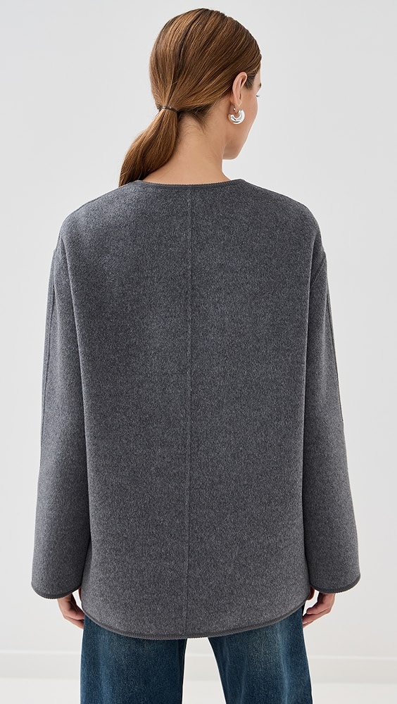 Róhe Mandarin Double Faced Wool Jacket | Shopbop