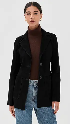 Róhe Suede Cinched Blazer