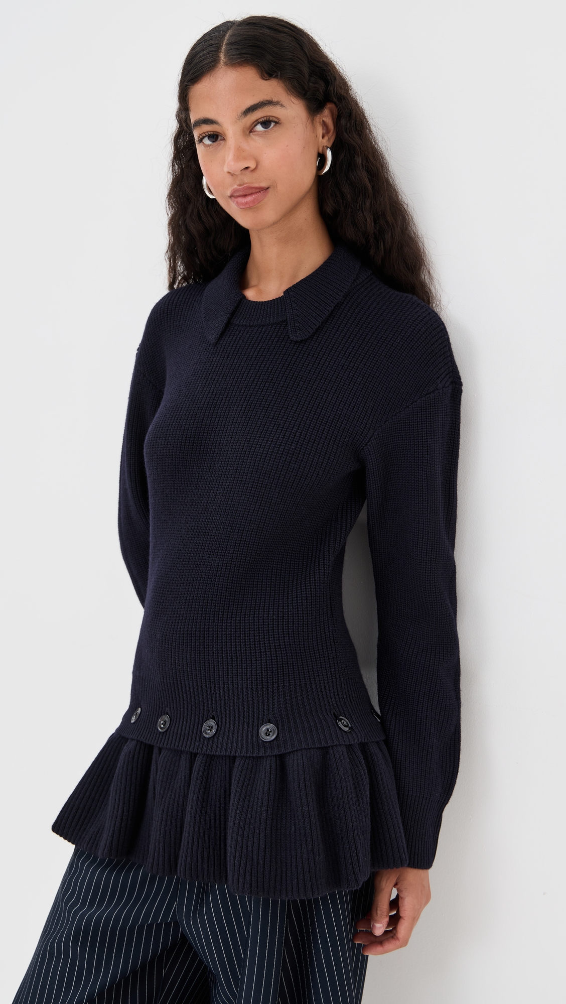 ROKH Detachable Peplum Knit Sweater thumbnail