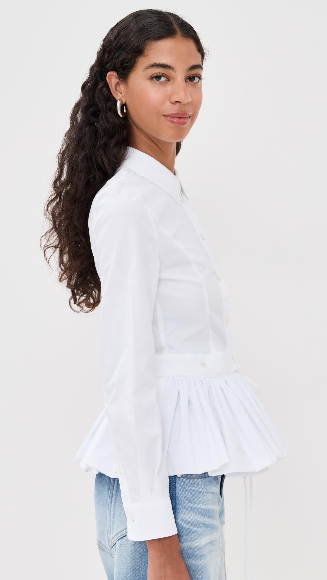 ROKH Buttoned Peplum Shirt thumbnail