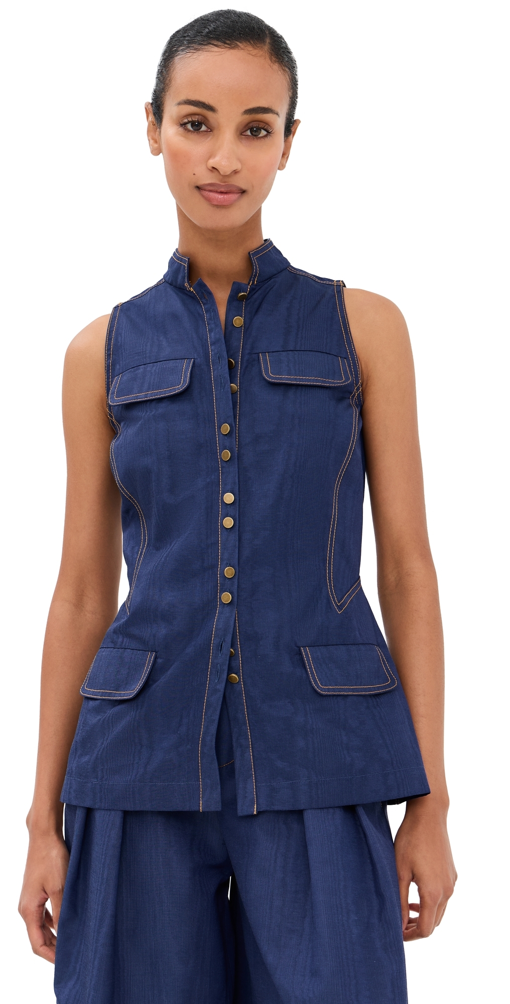 Rosie Assoulin Emotionally Vested Vest Blueberry In Blue